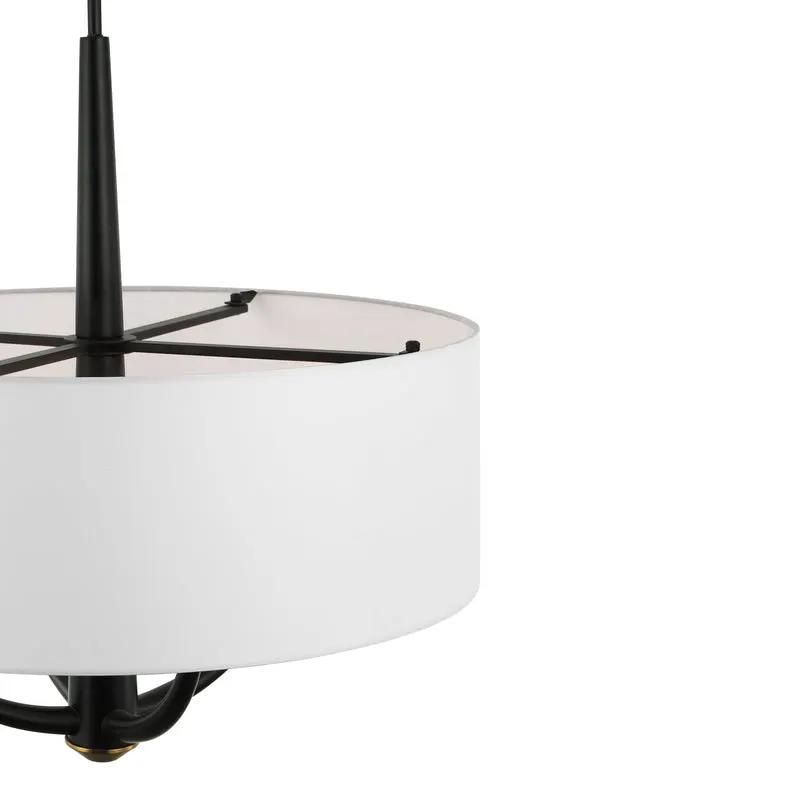 black/satin brass pendant light