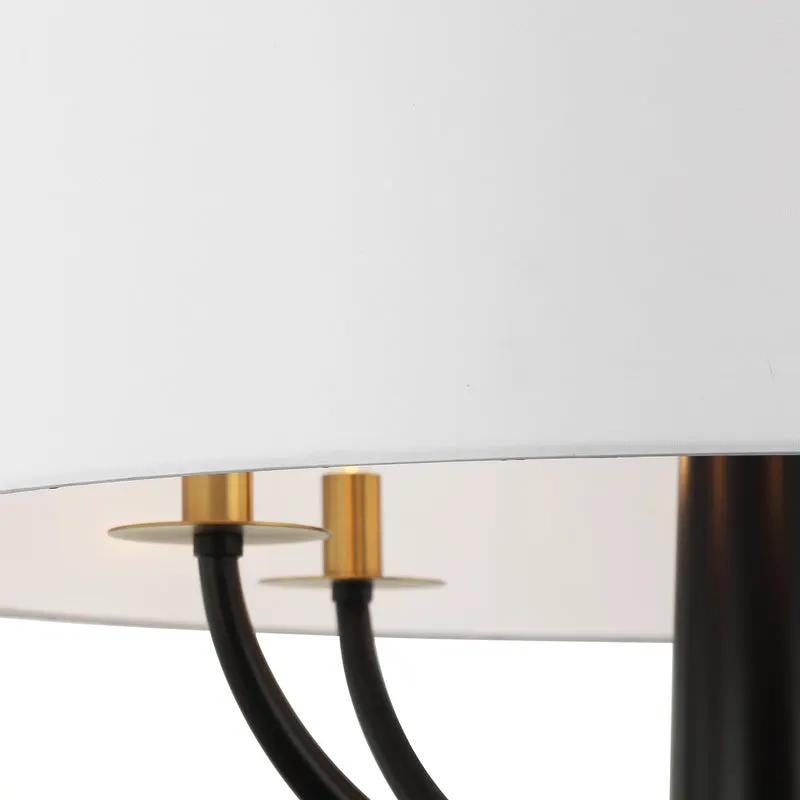 black/satin brass pendant light