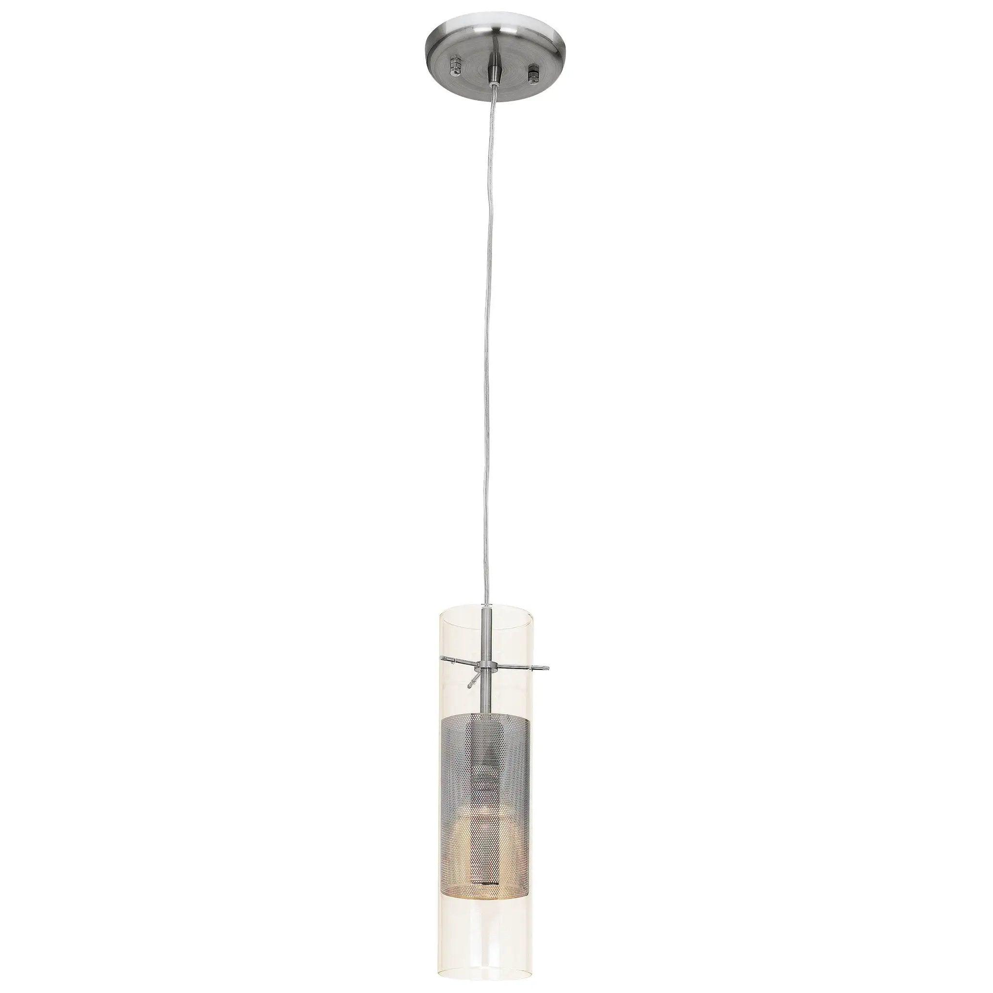 brushed steel led pendant