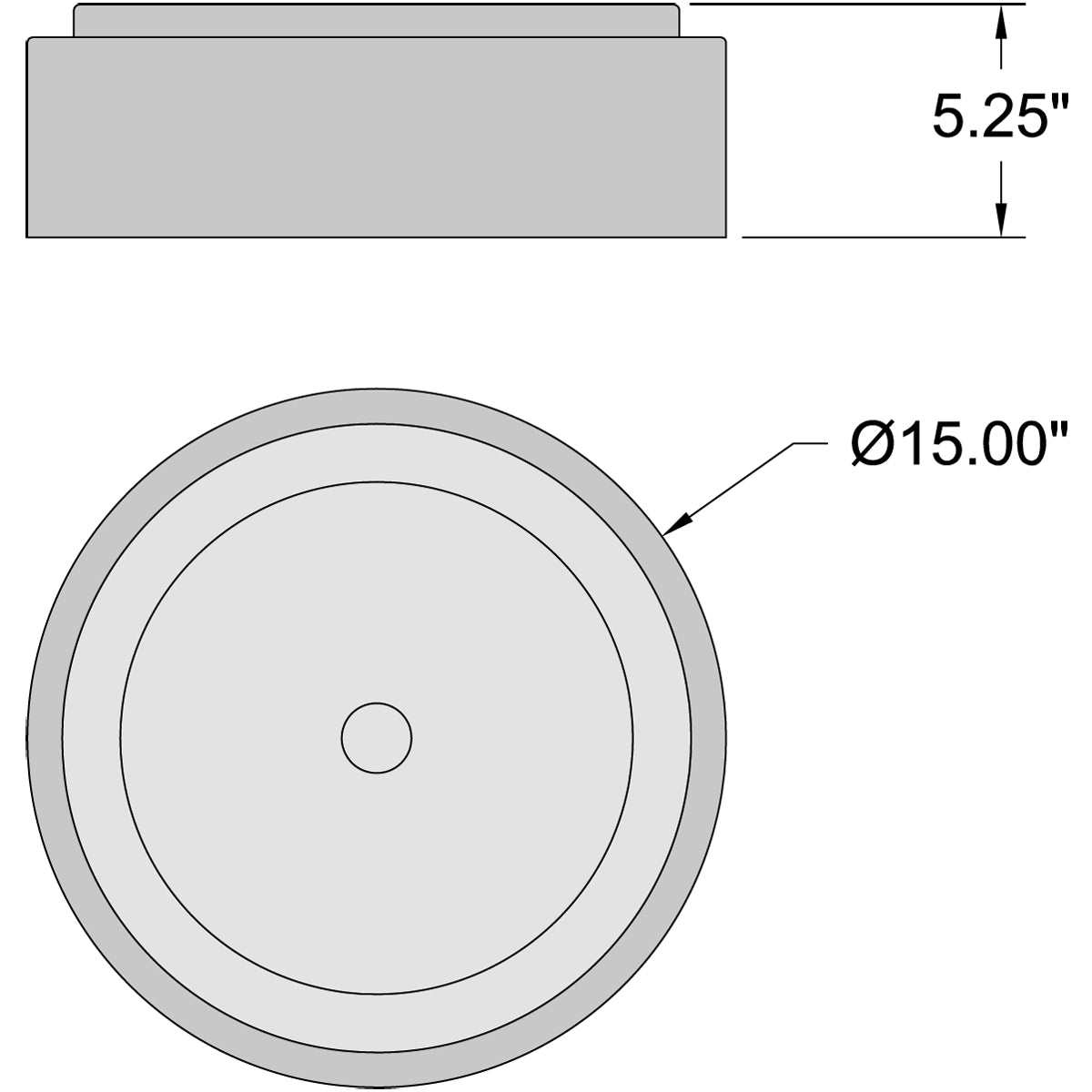 gray dual voltage led flush mount