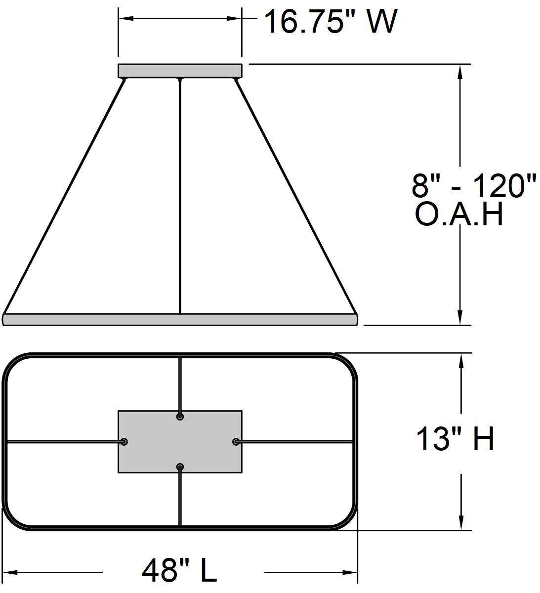 matte black dual voltage led pendant