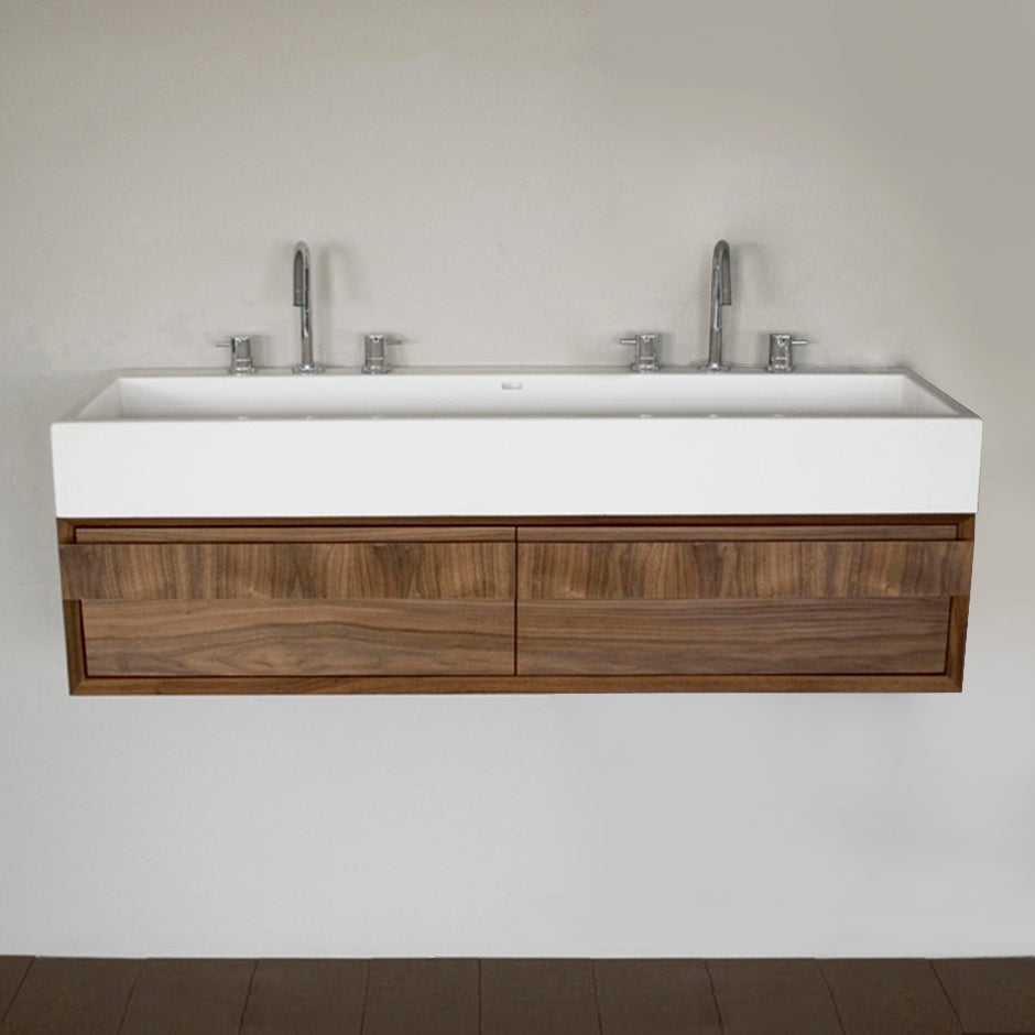 natural walnut vanity