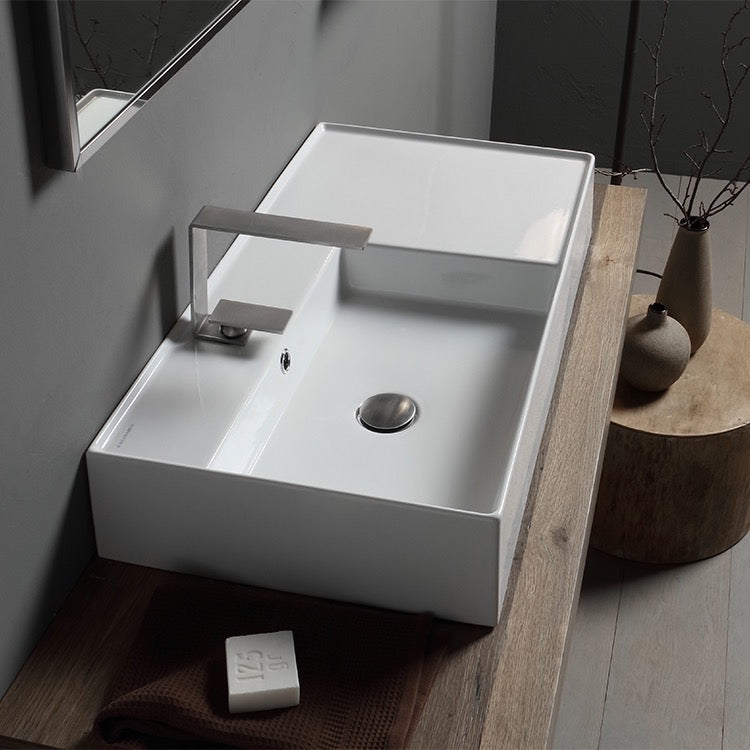 white bathroom sink