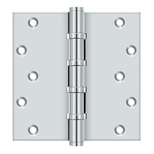 polished chrome hinges