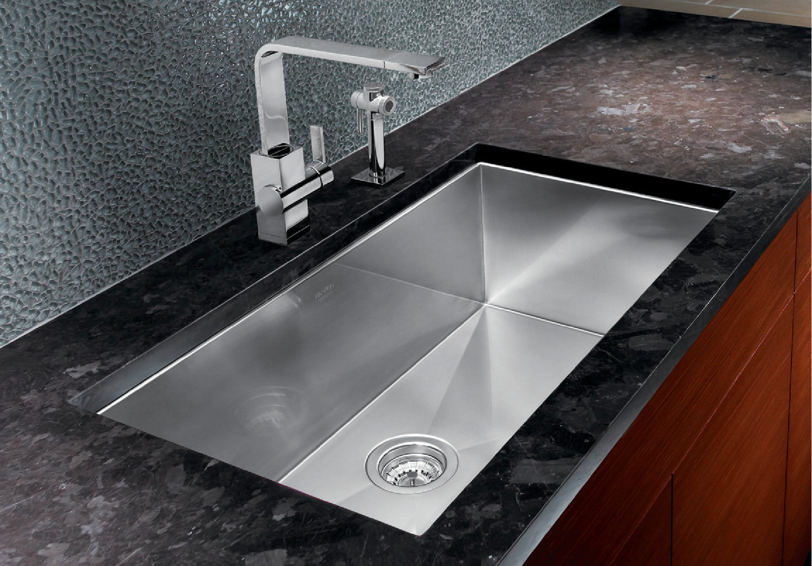 satin polish stainless steel sink