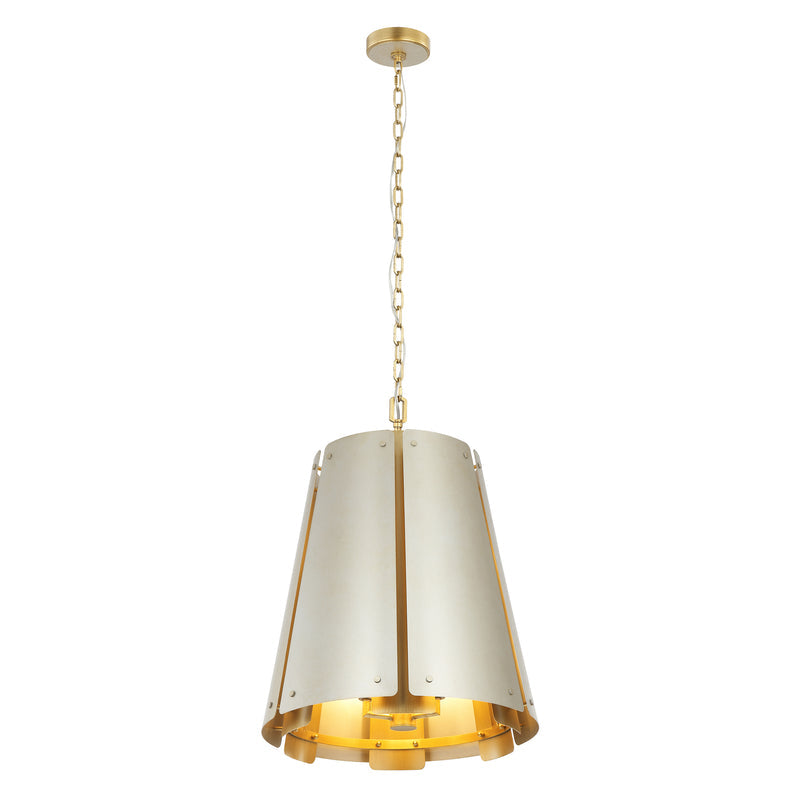 sunwashed silver/brushed sienna pendant light