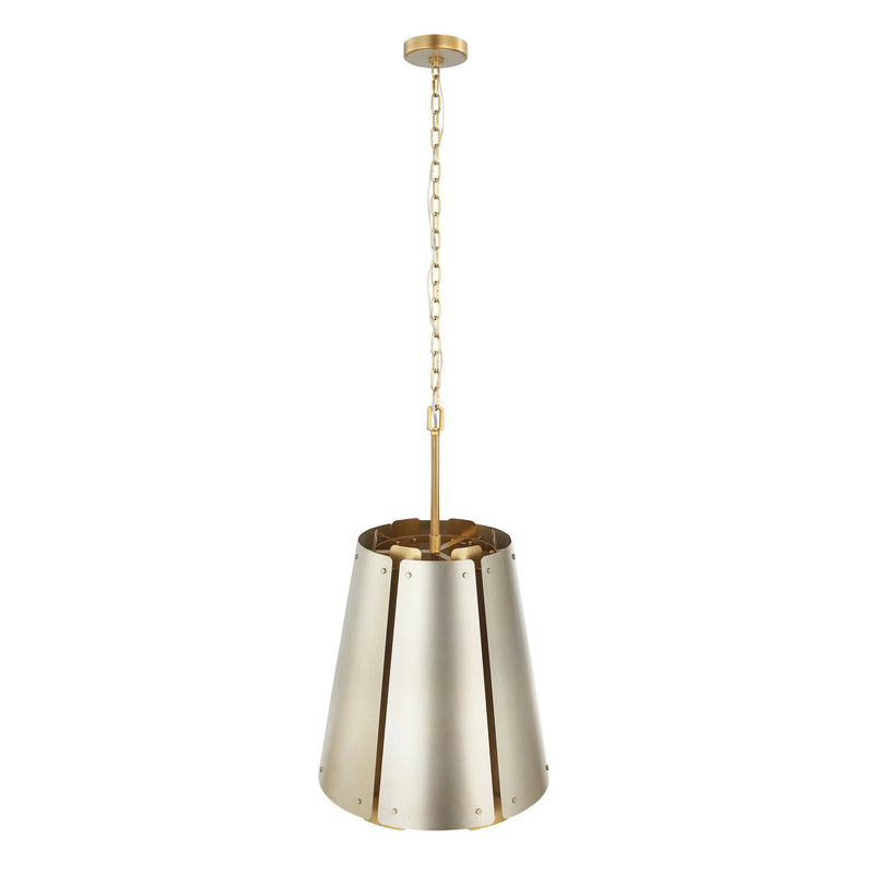 sunwashed silver/brushed sienna pendant light
