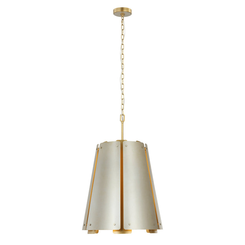 sunwashed silver/brushed sienna pendant light