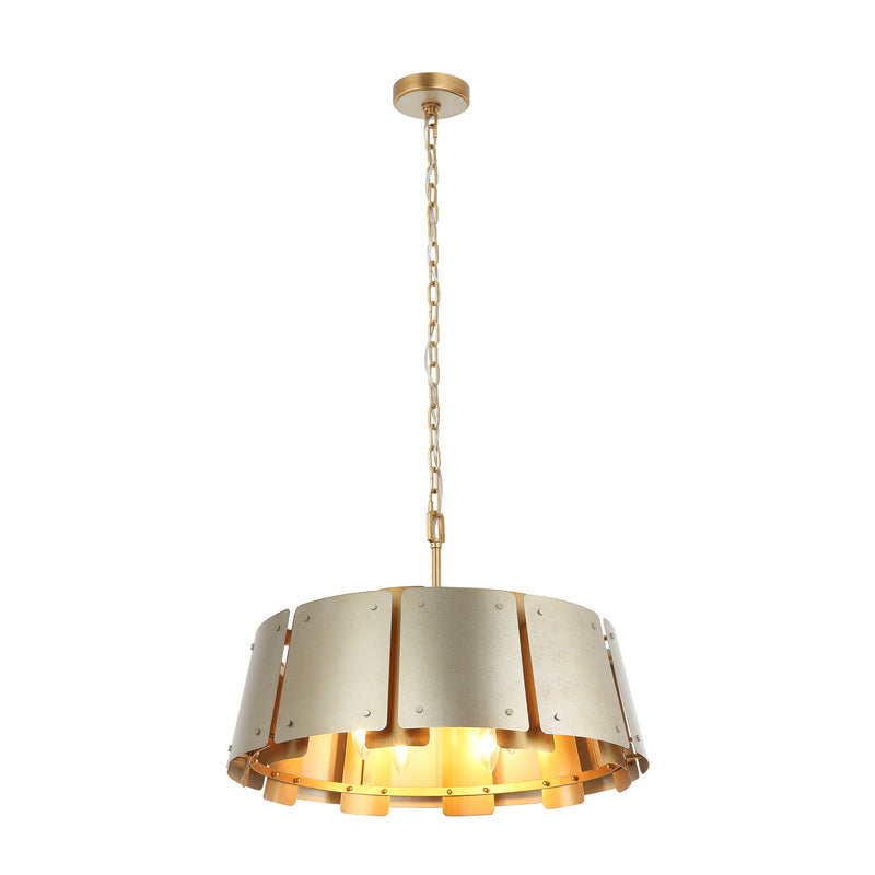 sunwashed silver/brushed sienna pendant light
