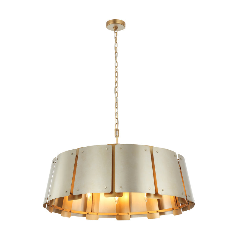 sunwashed silver/brushed sienna pendant light