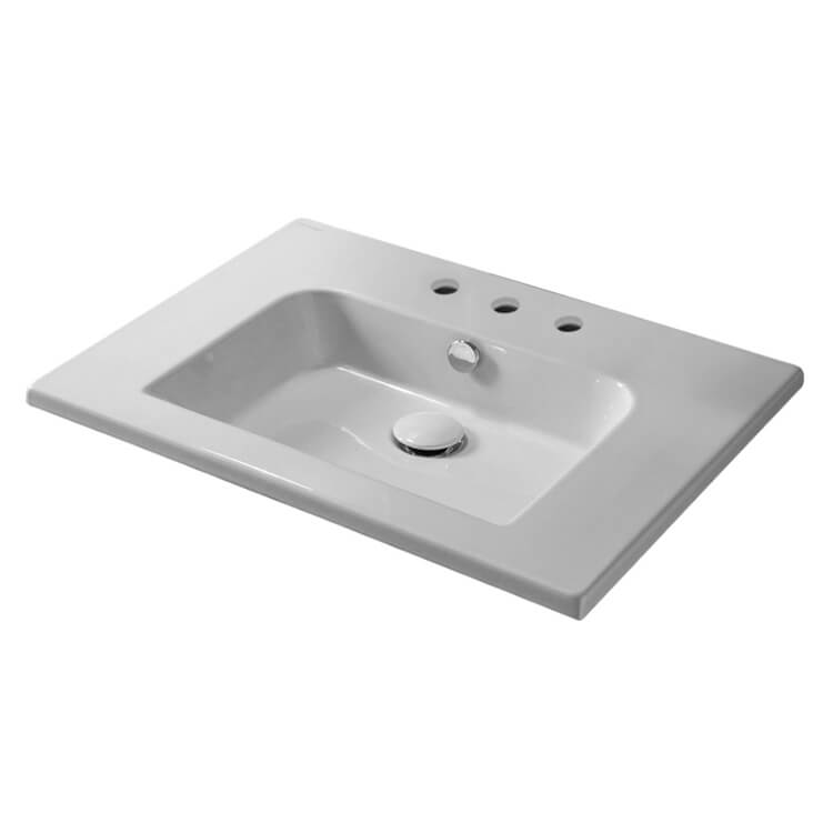 Nameeks Etra Rectangular Wall Mounted Bathroom Sink