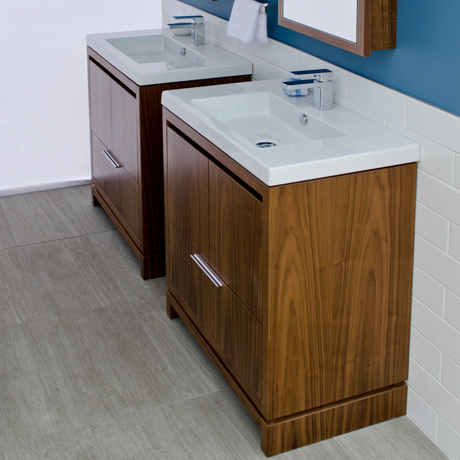 natural walnut vanity