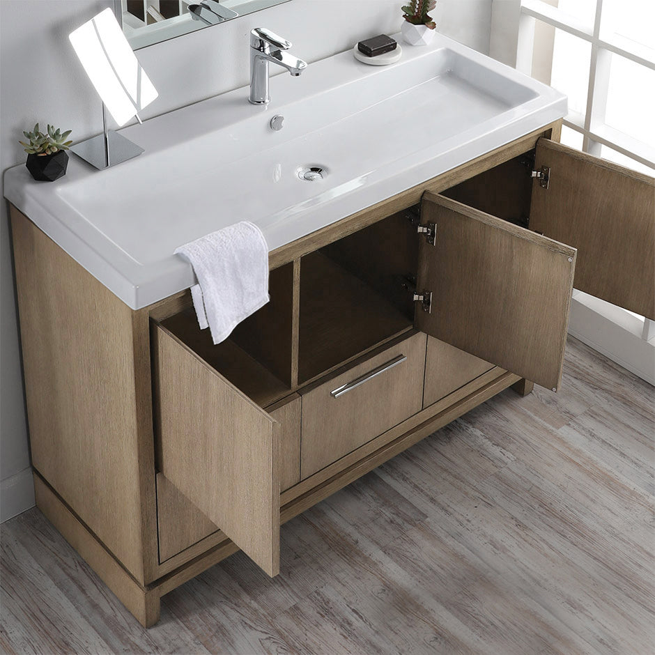 weathered oak vanity