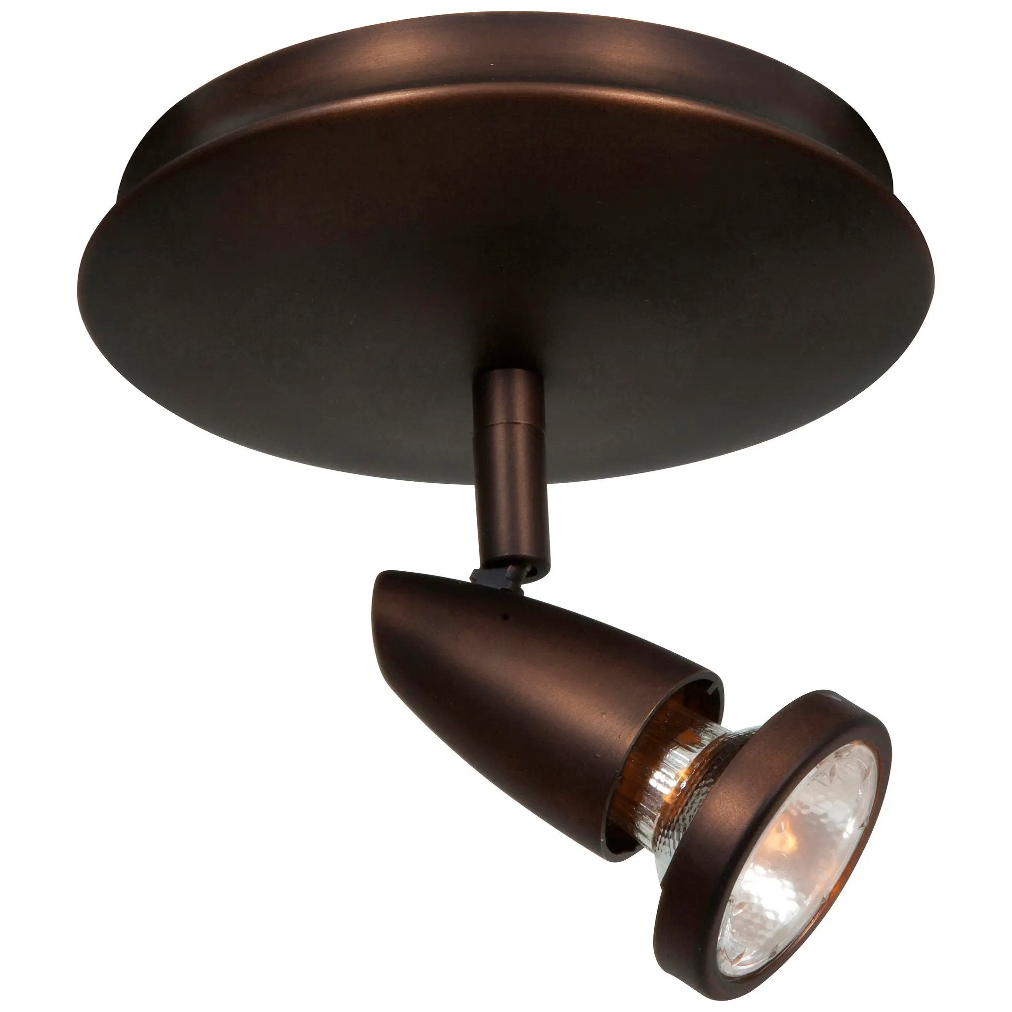 bronze 1 light adjustable led flush mount