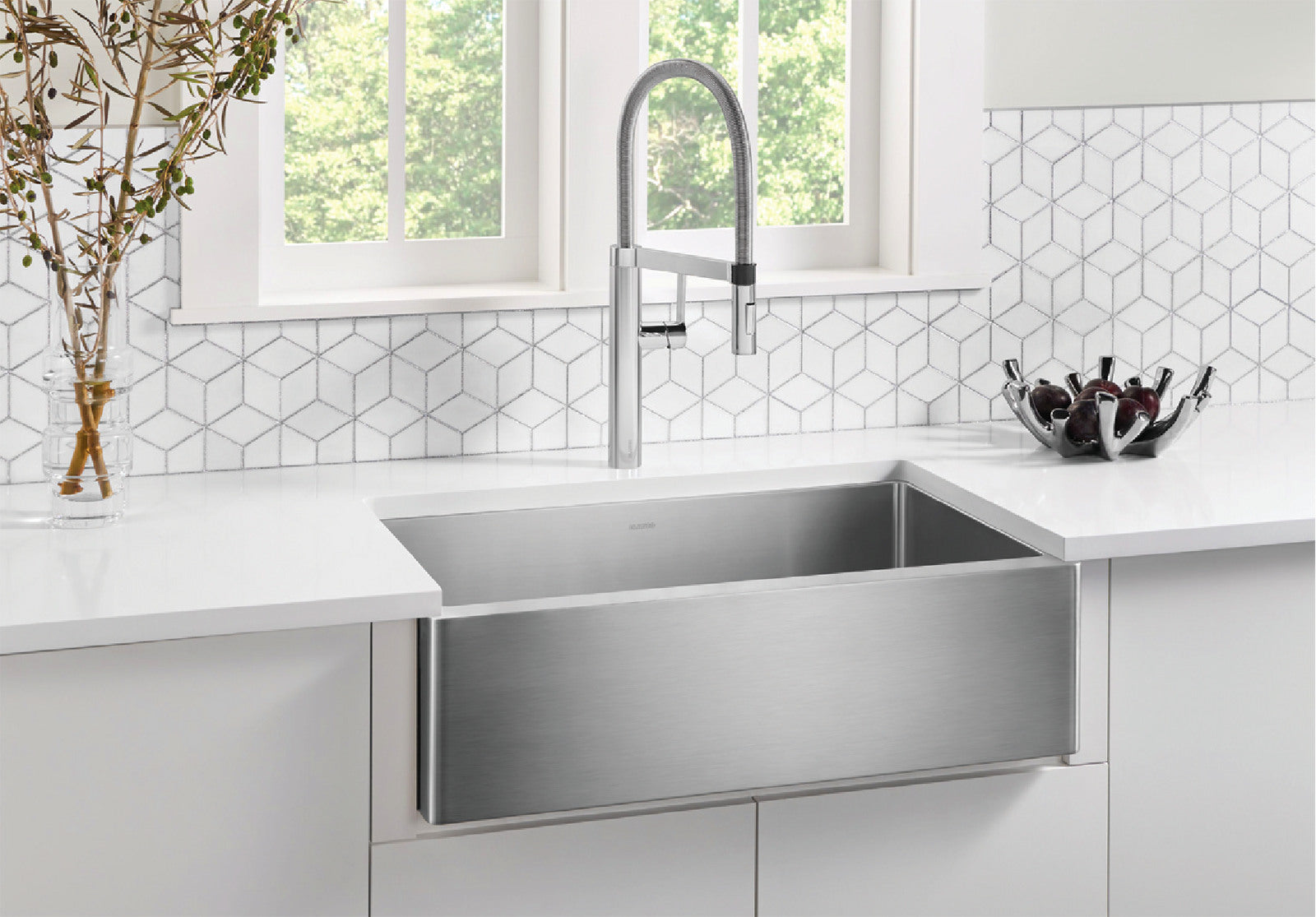 satin polish stainless steel sink