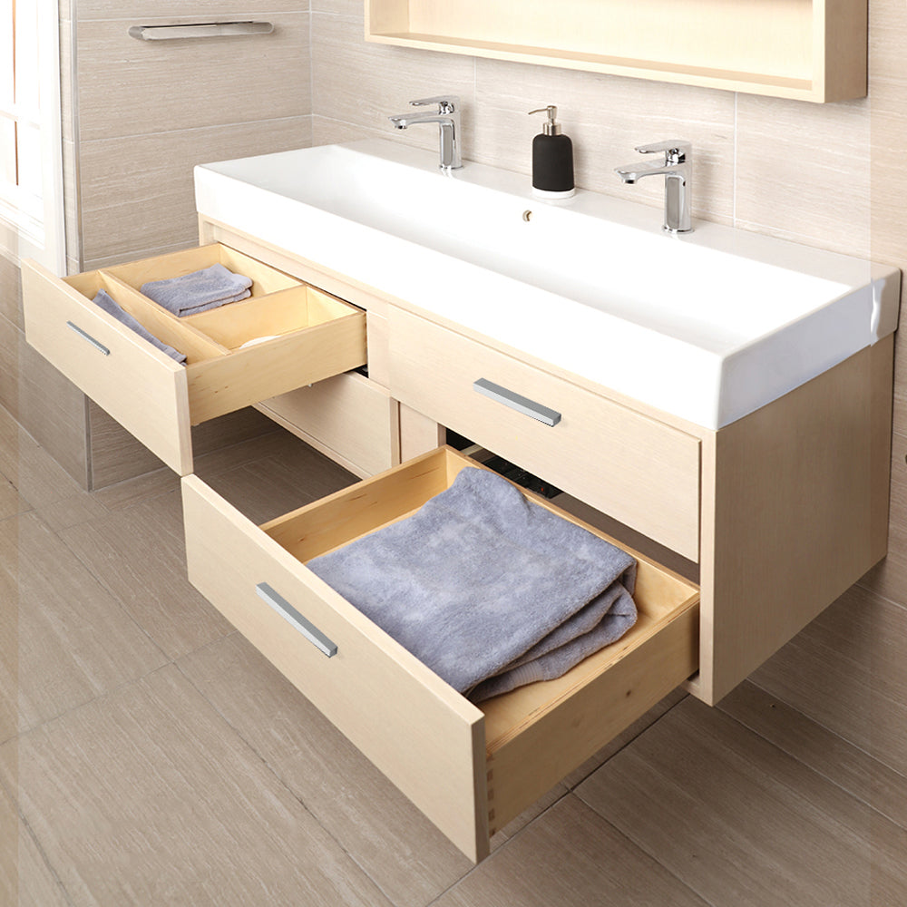 white oak vanity