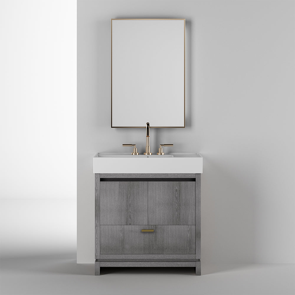 silver oak vanity