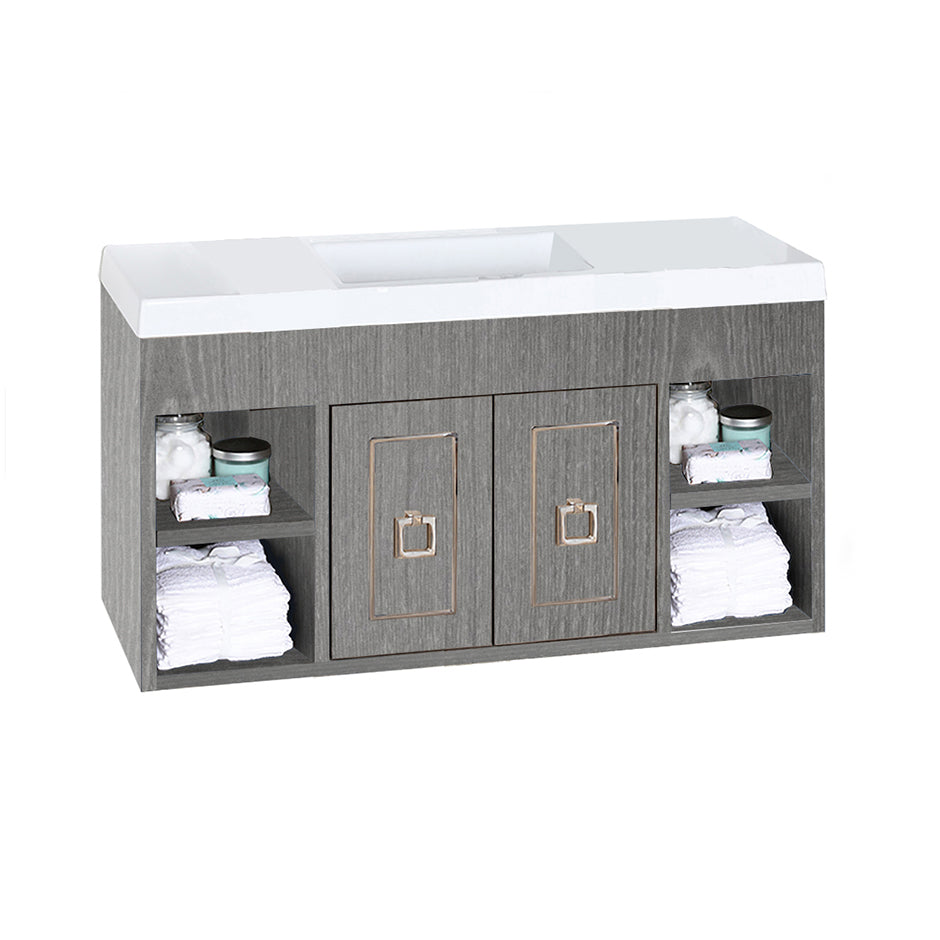 silver oak vanity