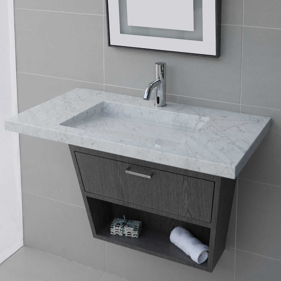 silver oak vanity