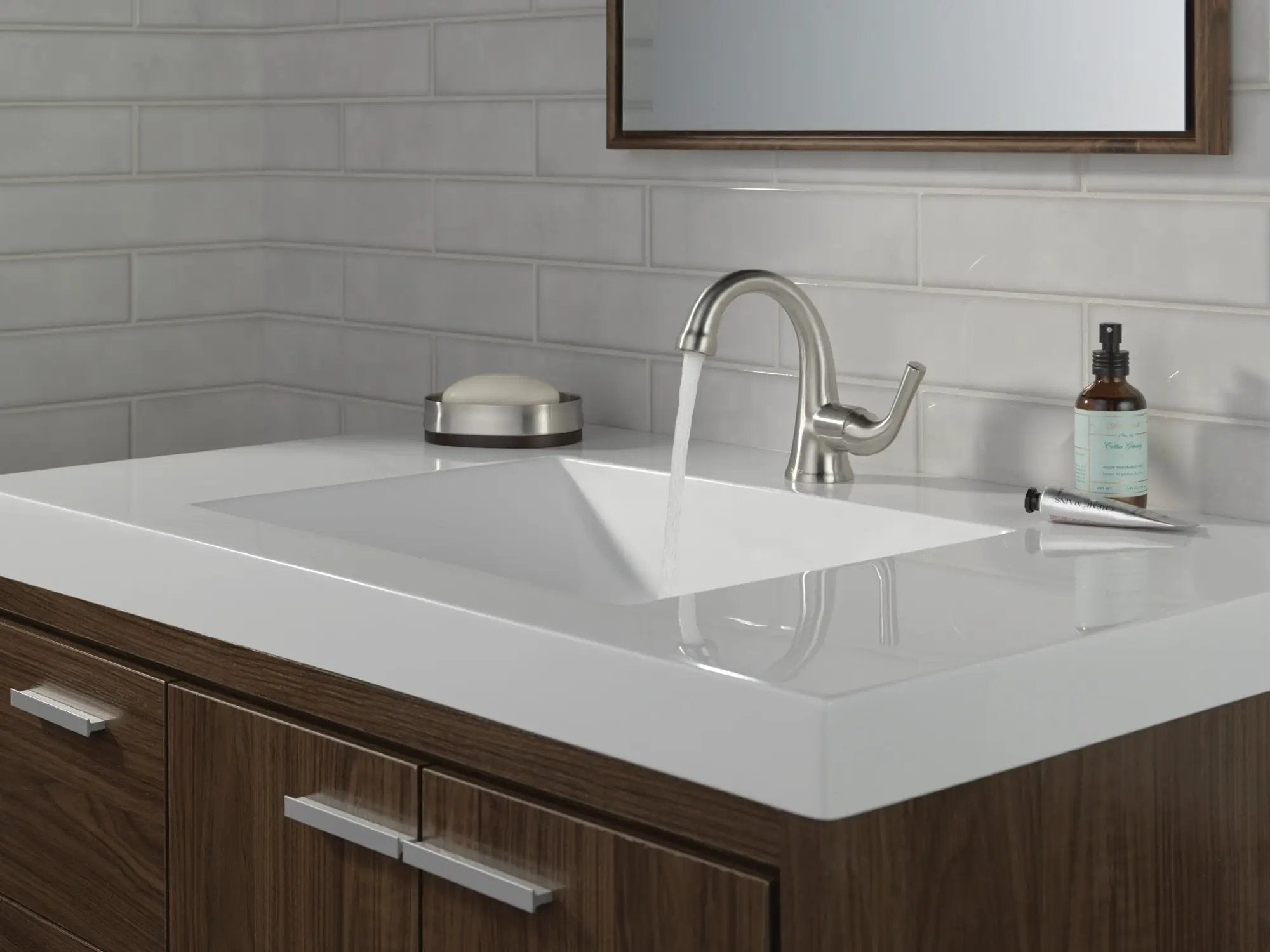 stainless bathroom faucet