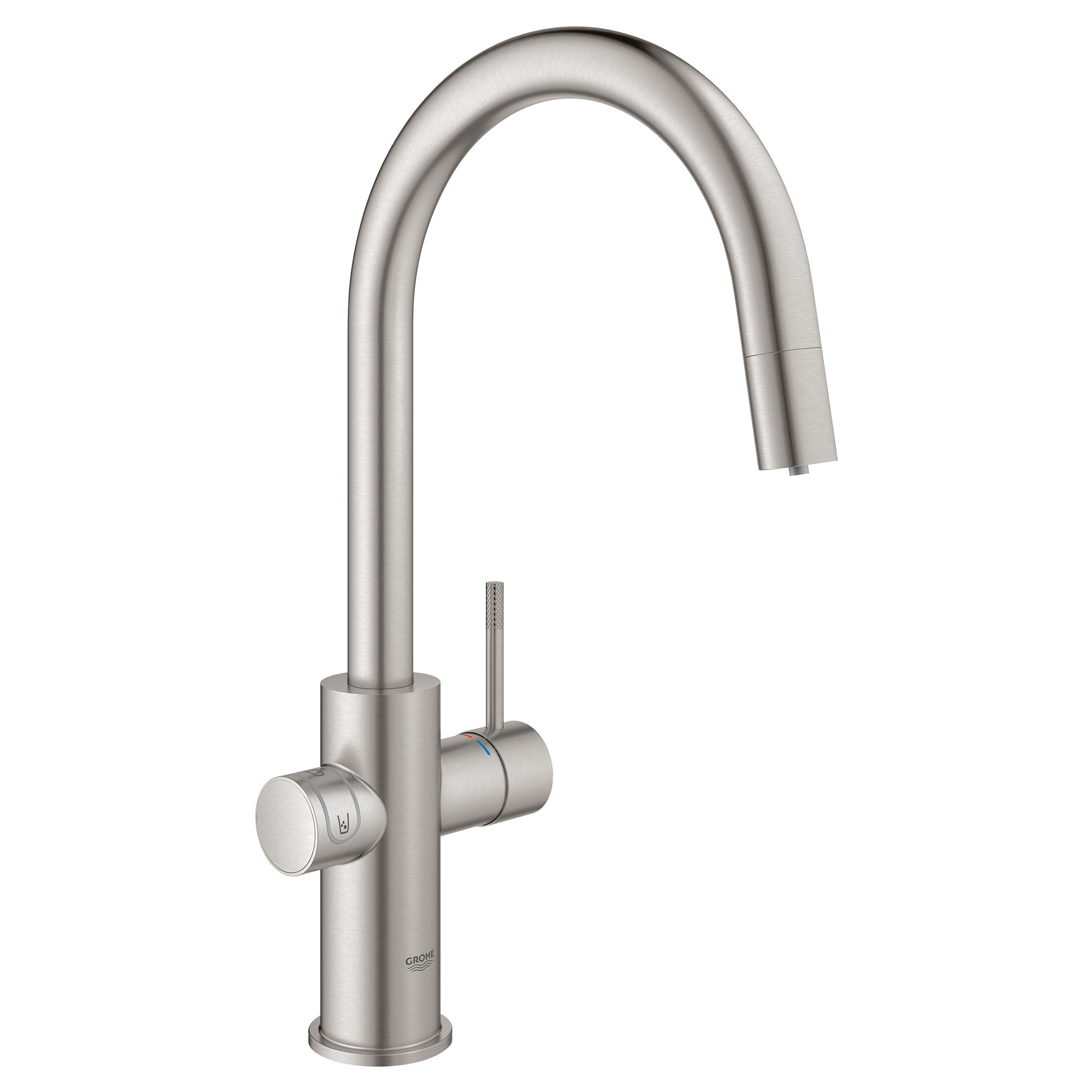 Grohe Blue Single-Handle Pull Down Kitchen Faucet Single Spray 1.75 GPM With Chilled & Sparkling Water