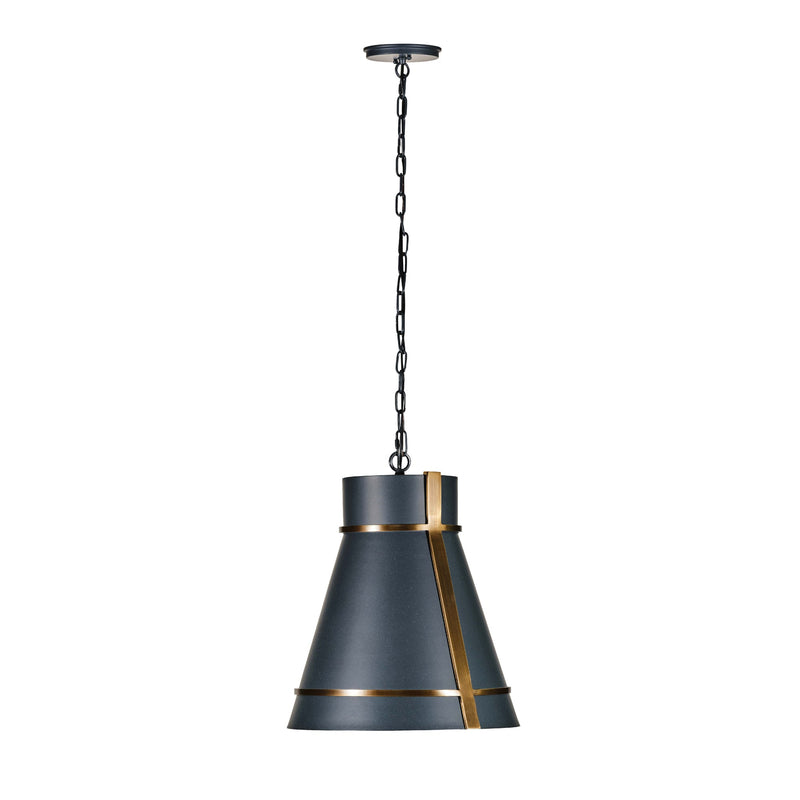 blackened zinc/heritage bronze pendant light