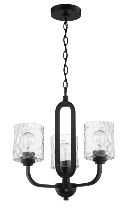 flat black chandeliers