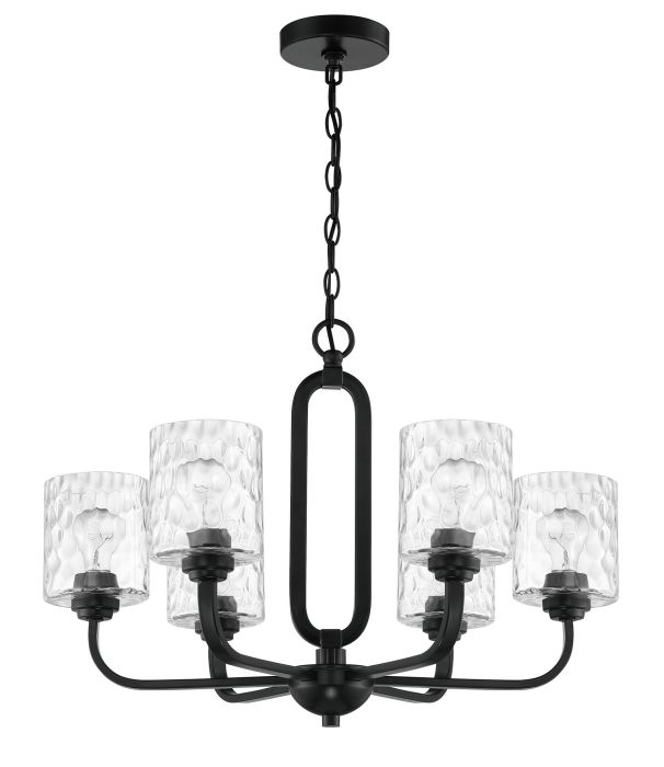 flat black chandeliers