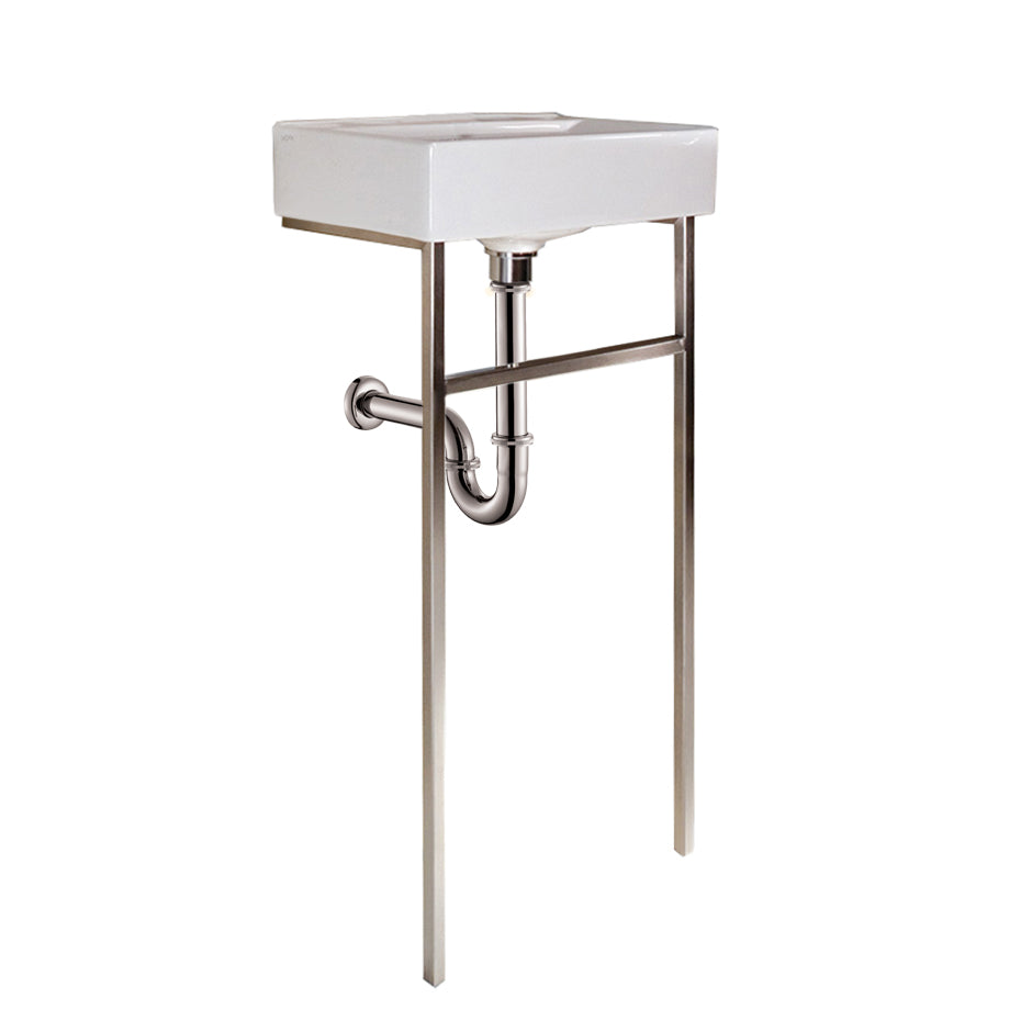 brushed stainless steel metal stand