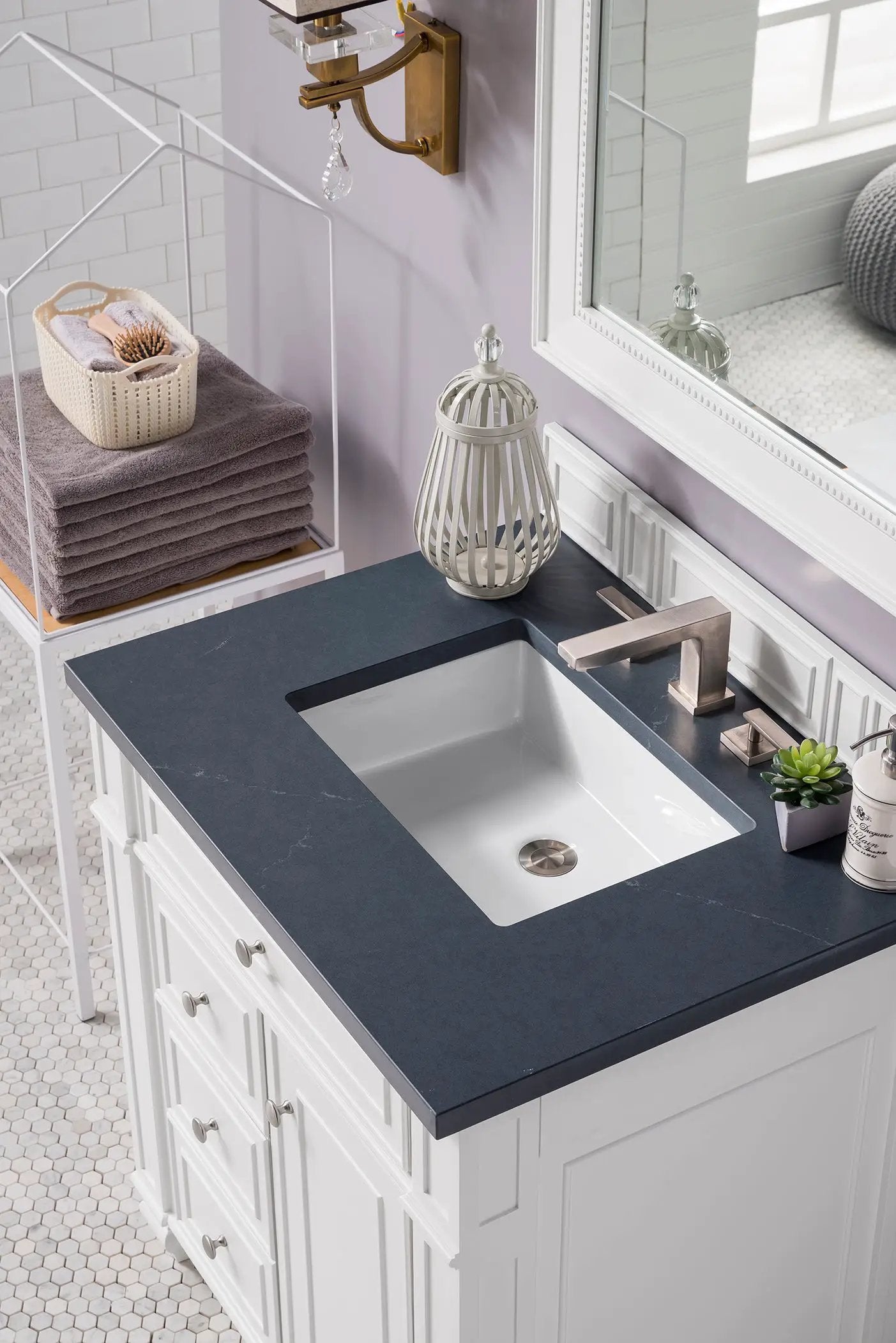 bright white vanity