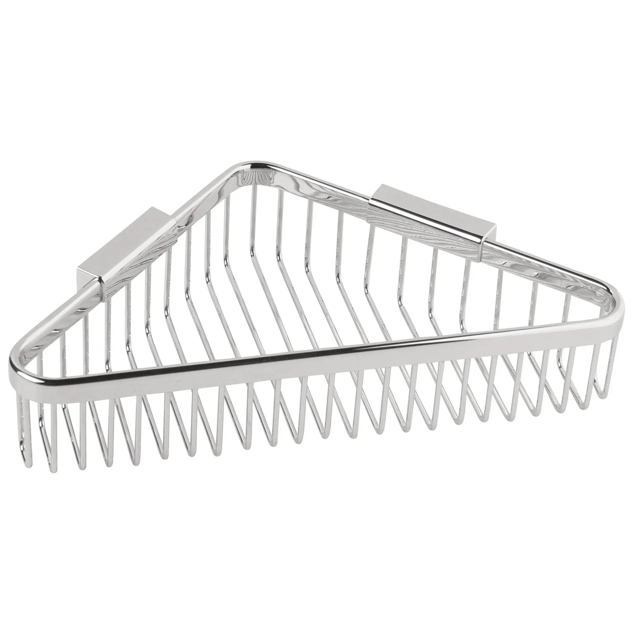polished chrome corner basket