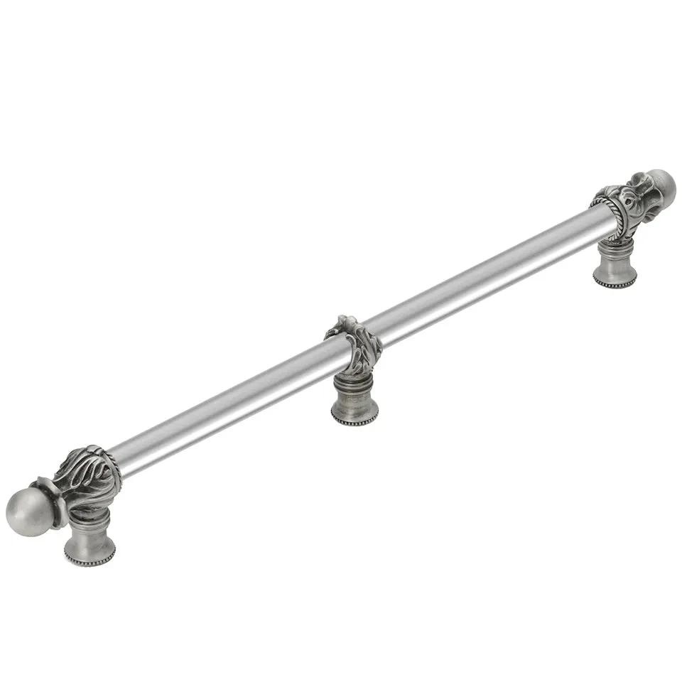 Carpe Diem Acanthus II Romanesque Style Appliance/Long Pull and Center Brace - 5/8" Smooth Bar by Carpe Diem