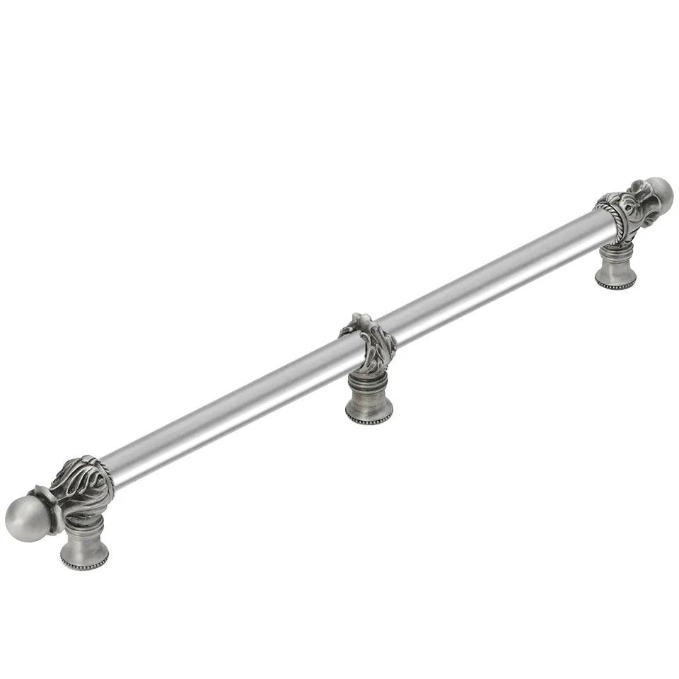 Carpe Diem Acanthus II Romanesque Style Appliance/Long Pull and Center Brace - 5/8" Smooth Bar by Carpe Diem