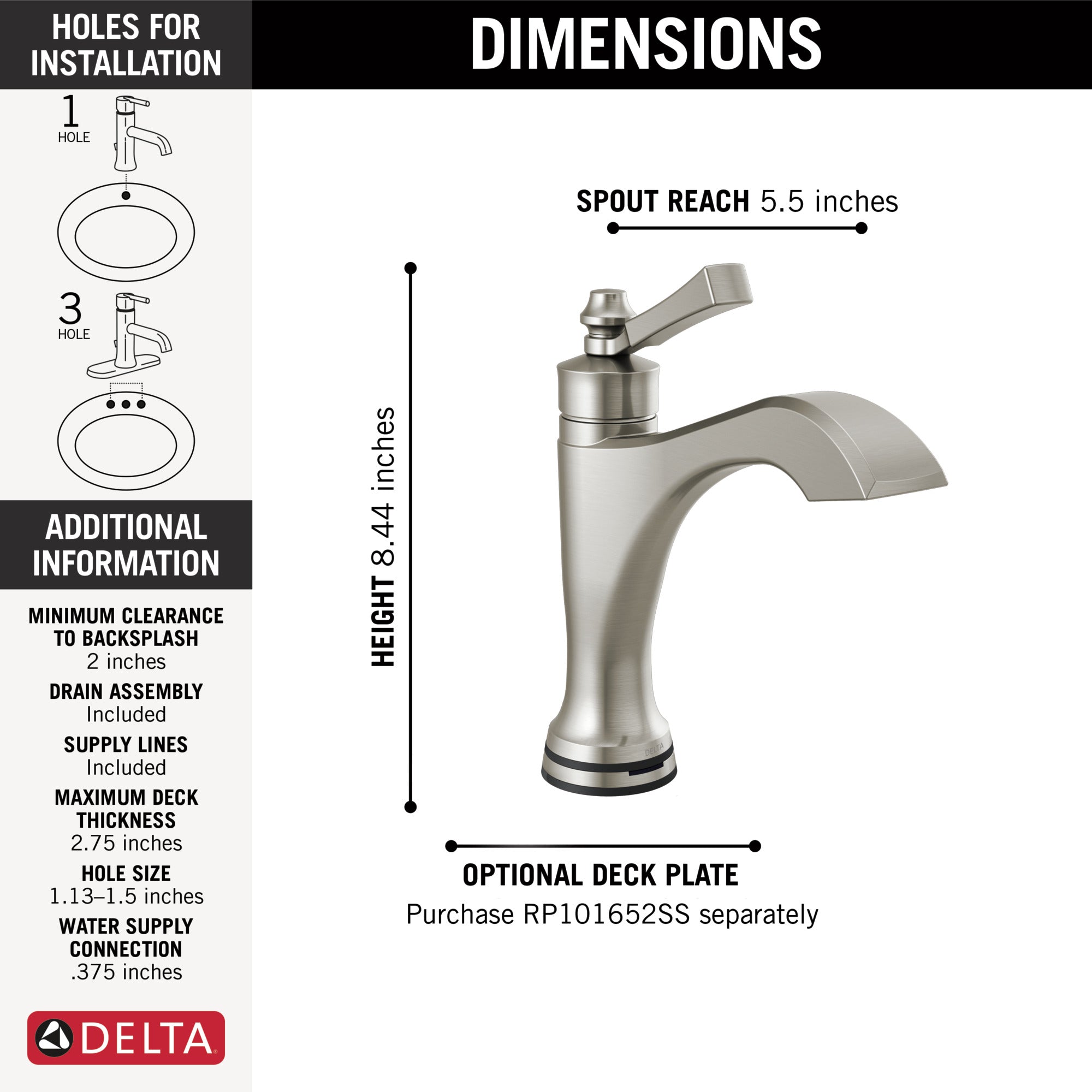 stainless bathroom faucet