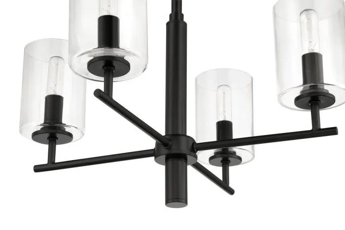 flat black chandeliers