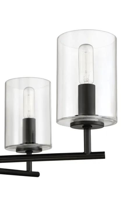 flat black chandeliers