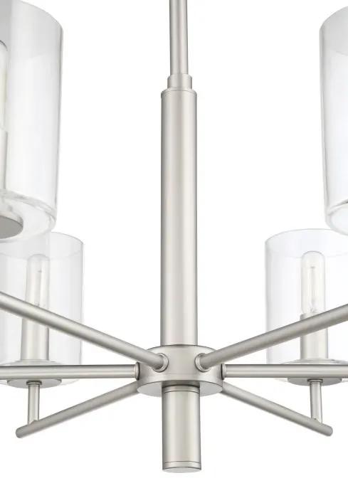 satin nickel chandeliers