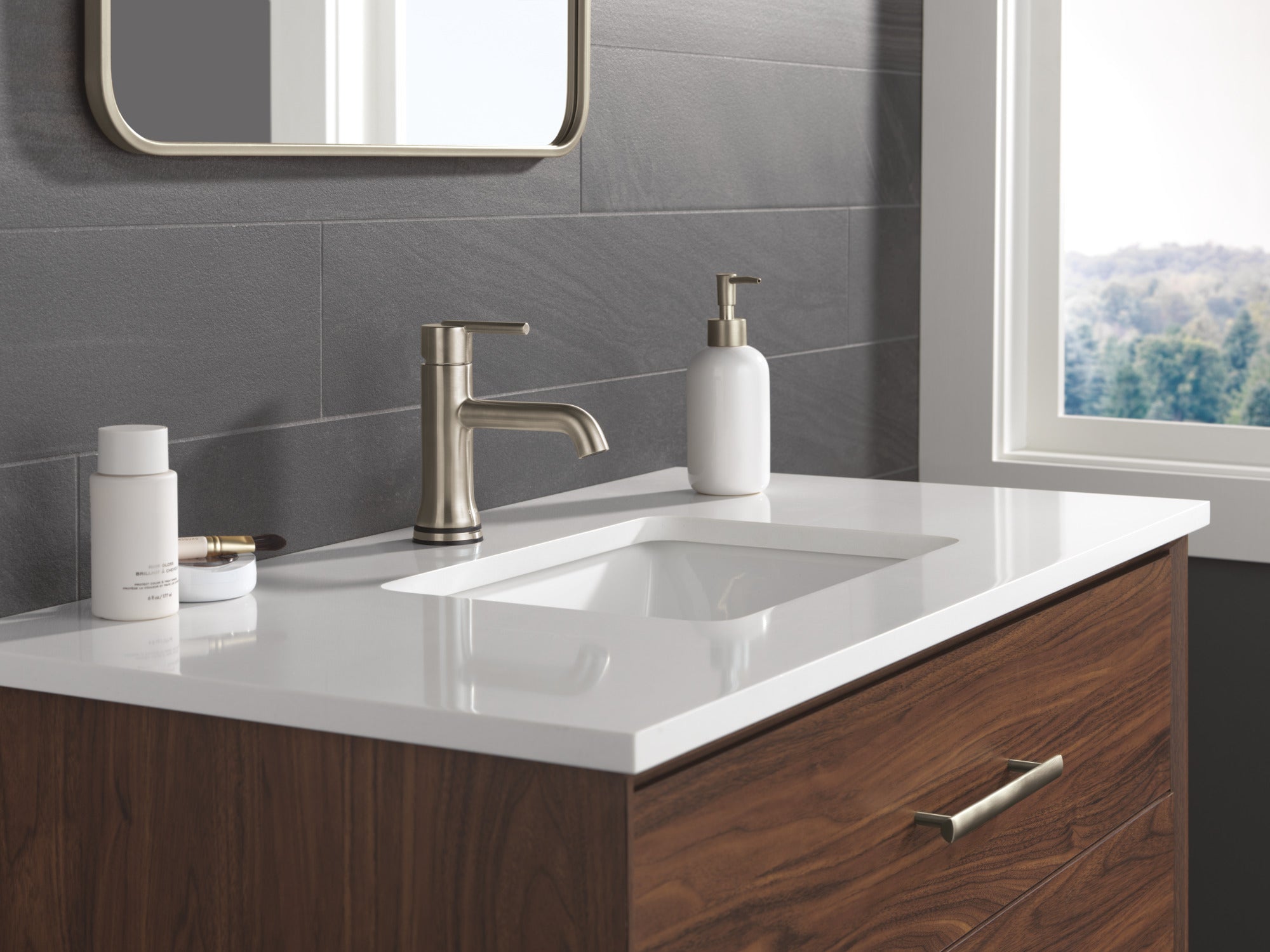 stainless bathroom faucet