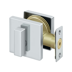 polished chrome door locks