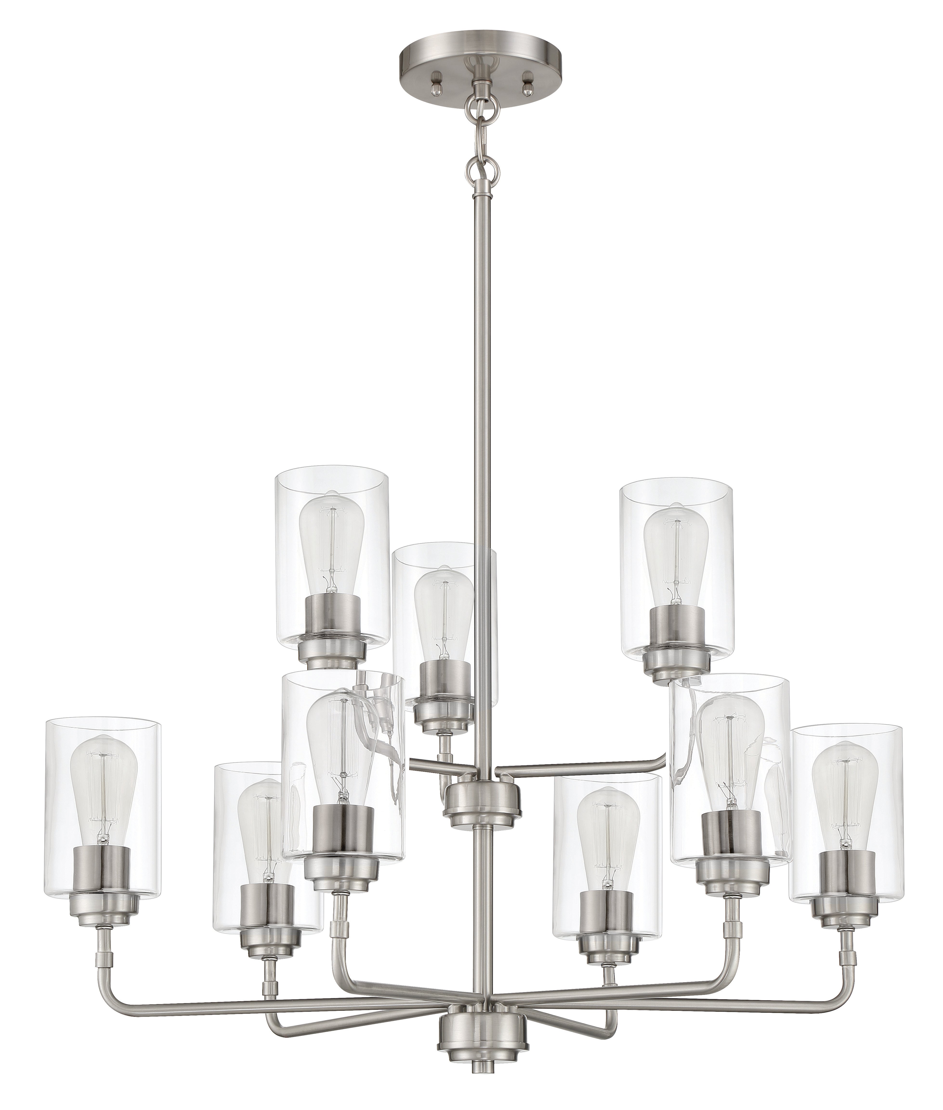 brushed polished nickel chandeliers