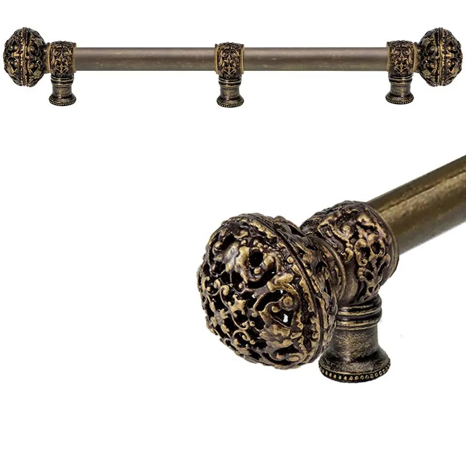 Carpe Diem Juliane Grace Large Finial Appliance/Long Pull - 5/8" Smooth Bar and Center Brace by Carpe Diem