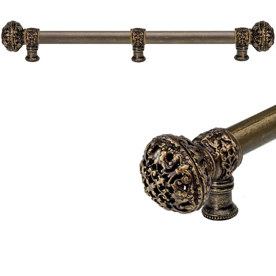 Carpe Diem Juliane Grace Large Finial Appliance/Long Pull - 5/8" Smooth Bar and Center Brace by Carpe Diem