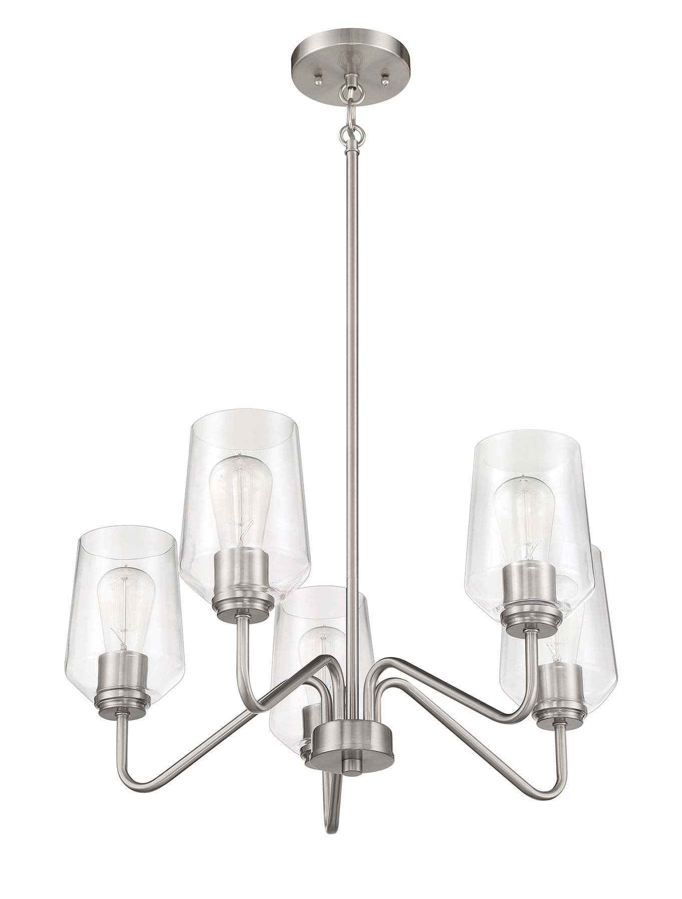 brushed polished nickel chandeliers