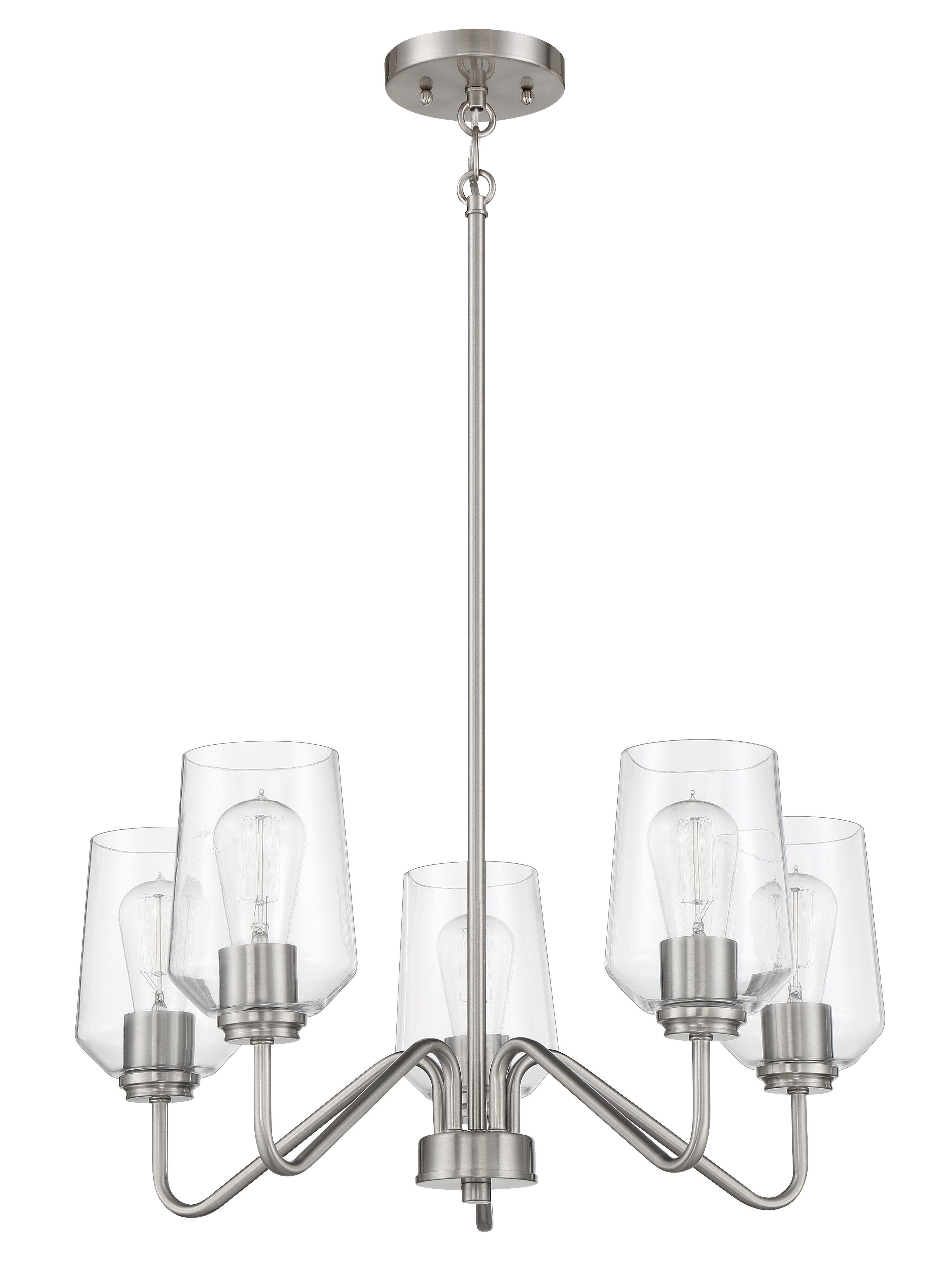 brushed polished nickel chandeliers