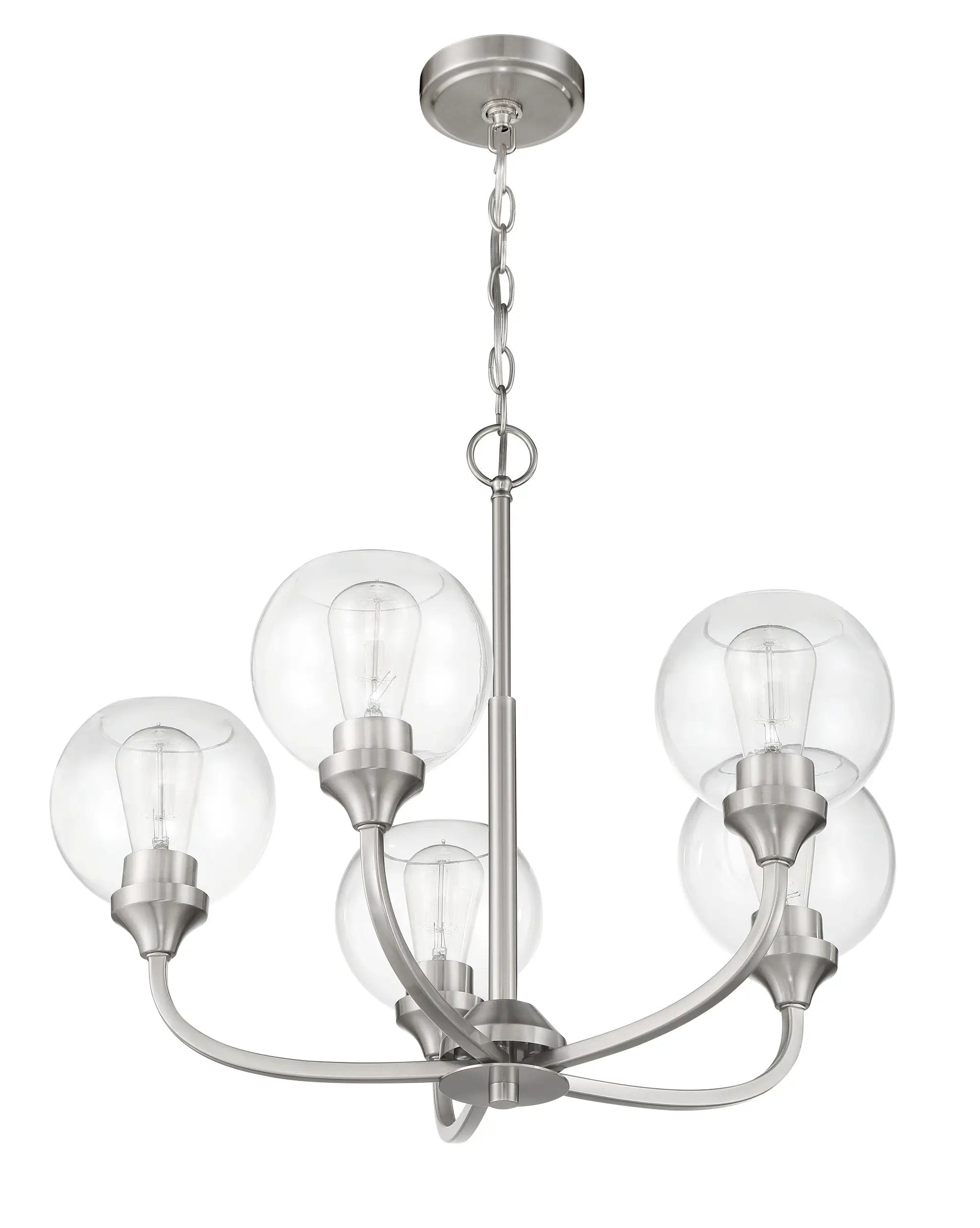 brushed polished nickel chandeliers