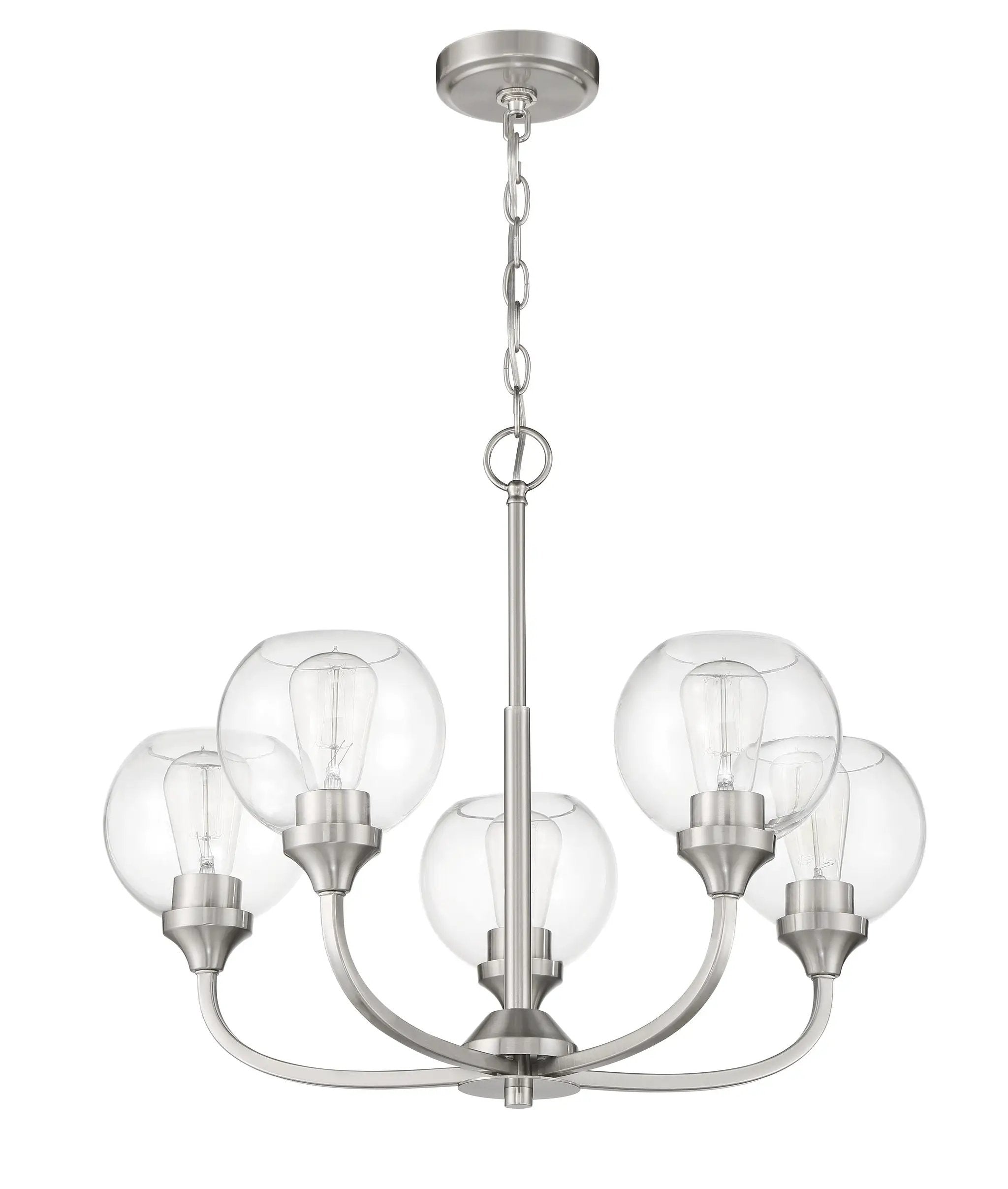 brushed polished nickel chandeliers