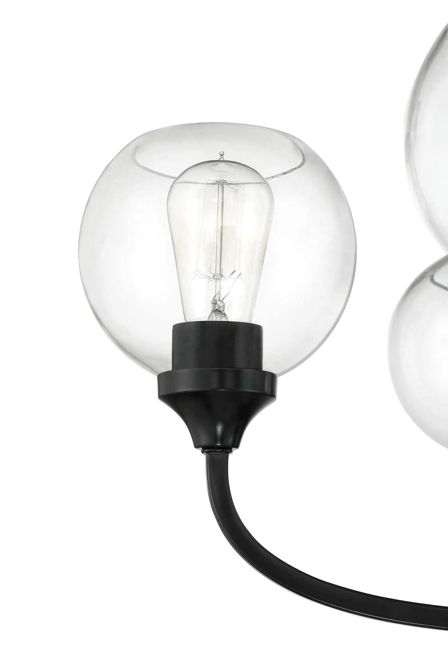 flat black chandeliers
