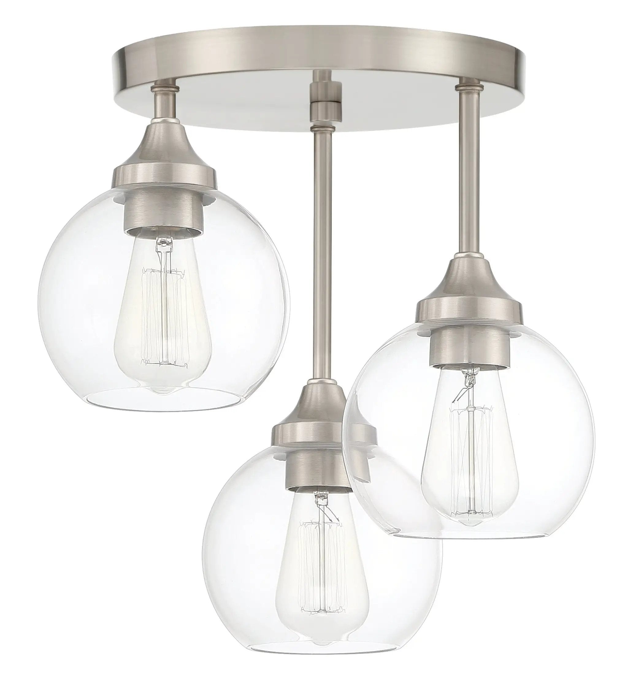 brushed polished nickel ceiling mount