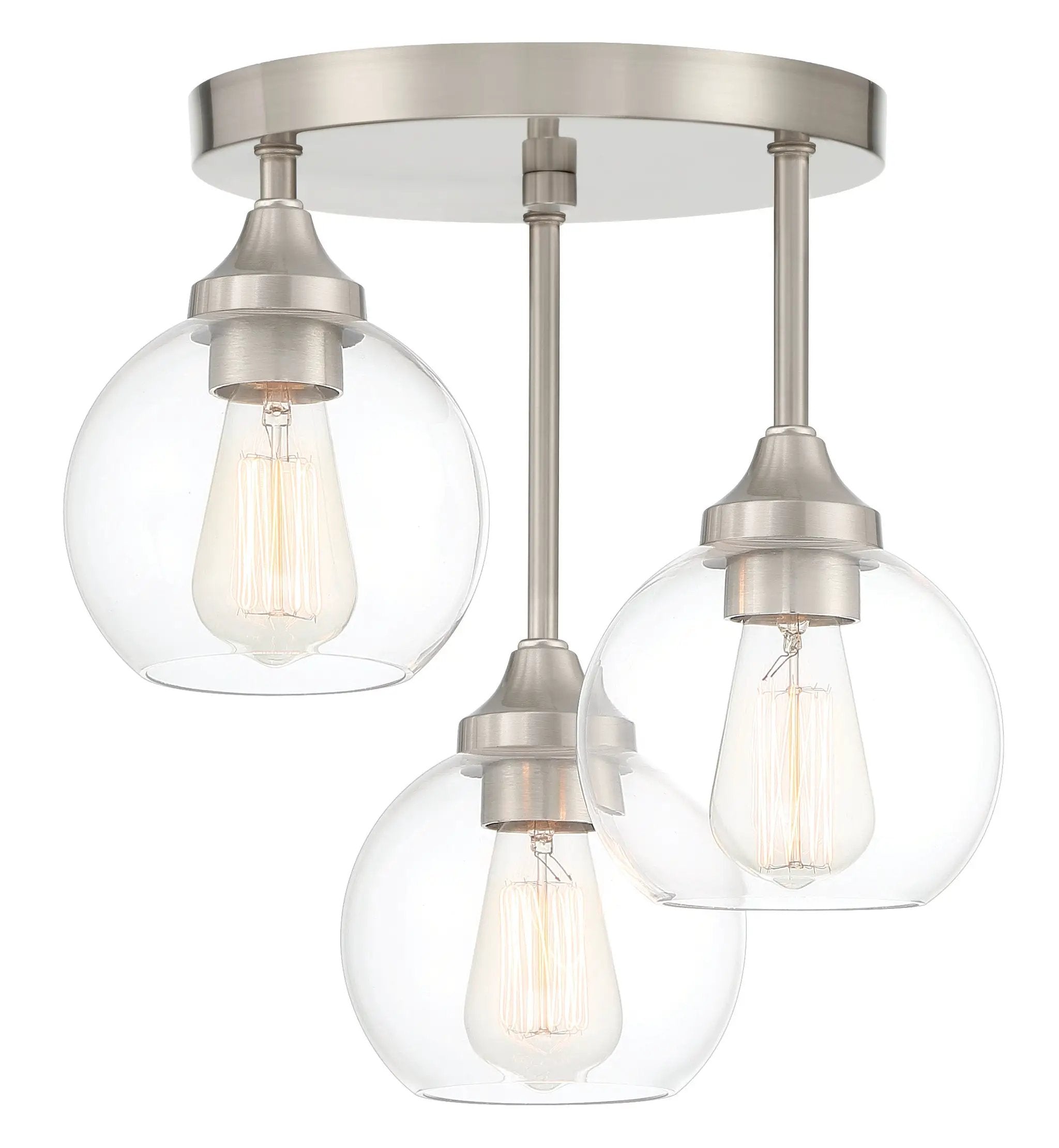 brushed polished nickel ceiling mount