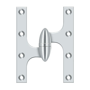 polished chrome hinge